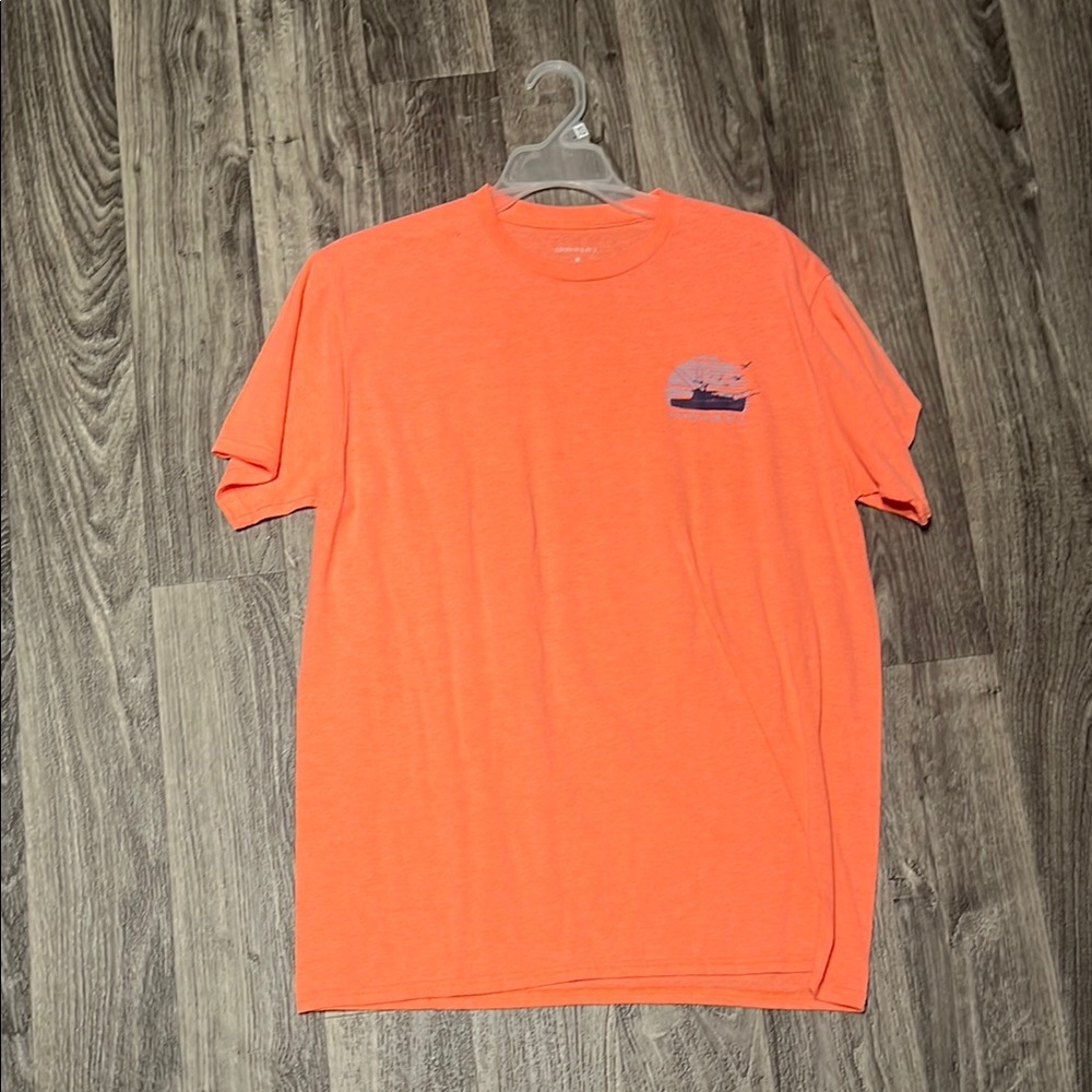 Orange Tee with Nautical Graphic